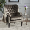 Club Chair Grey Velvet