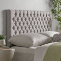 Bierman Headboard Queen Light Grey Fabric