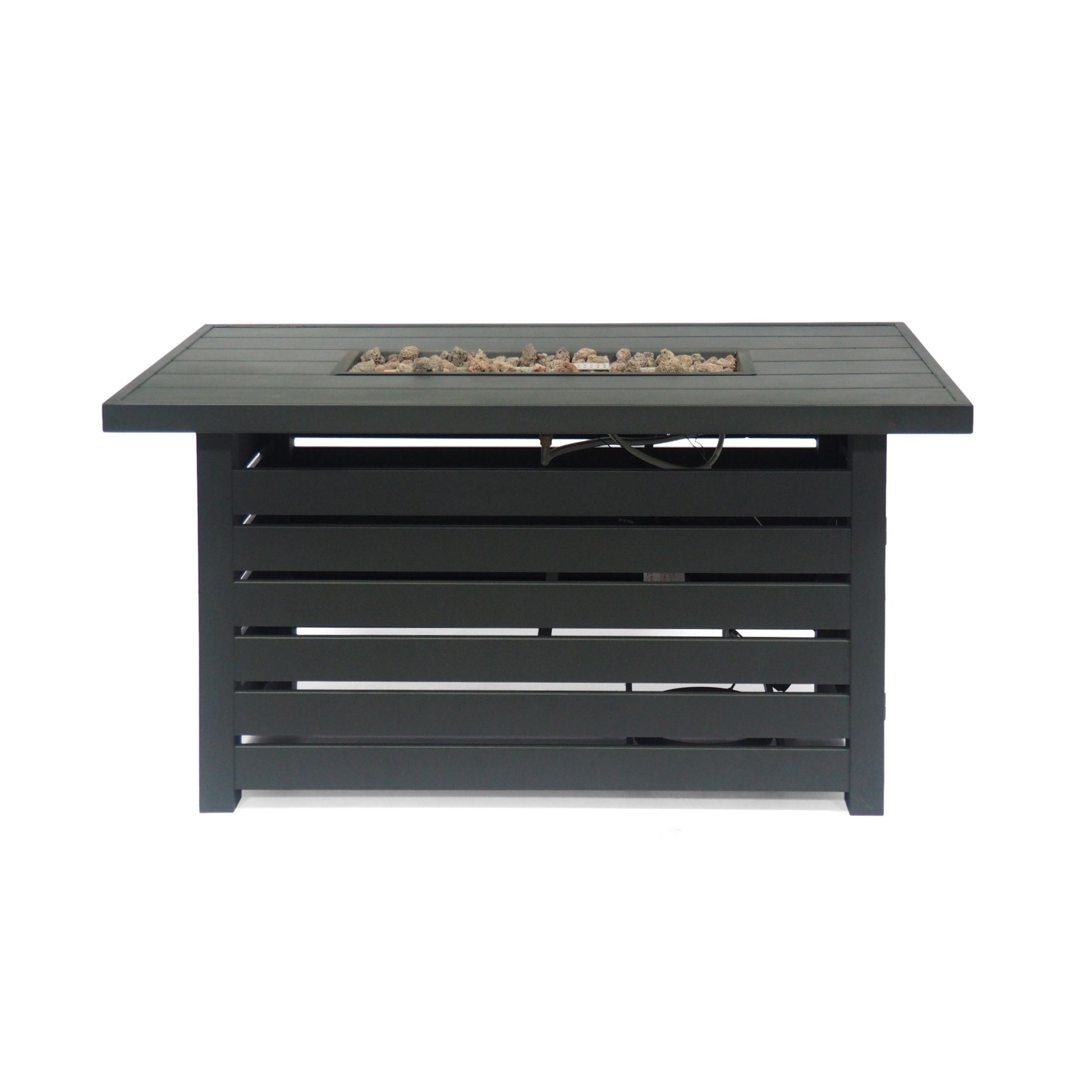 Rectangular Iron Fire Pit 30 000Btu Black Iron