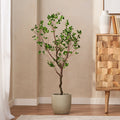 120 Cm Artificial Milan Leaf Bonsai Green Rattan