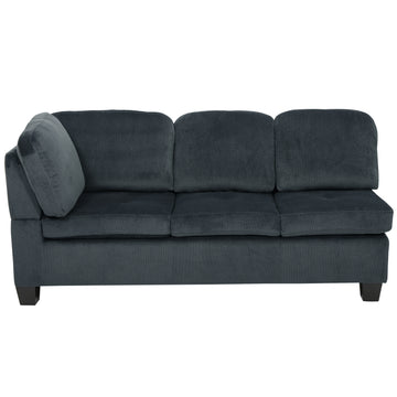 Sofa Charcoal Fabric 6 Seat