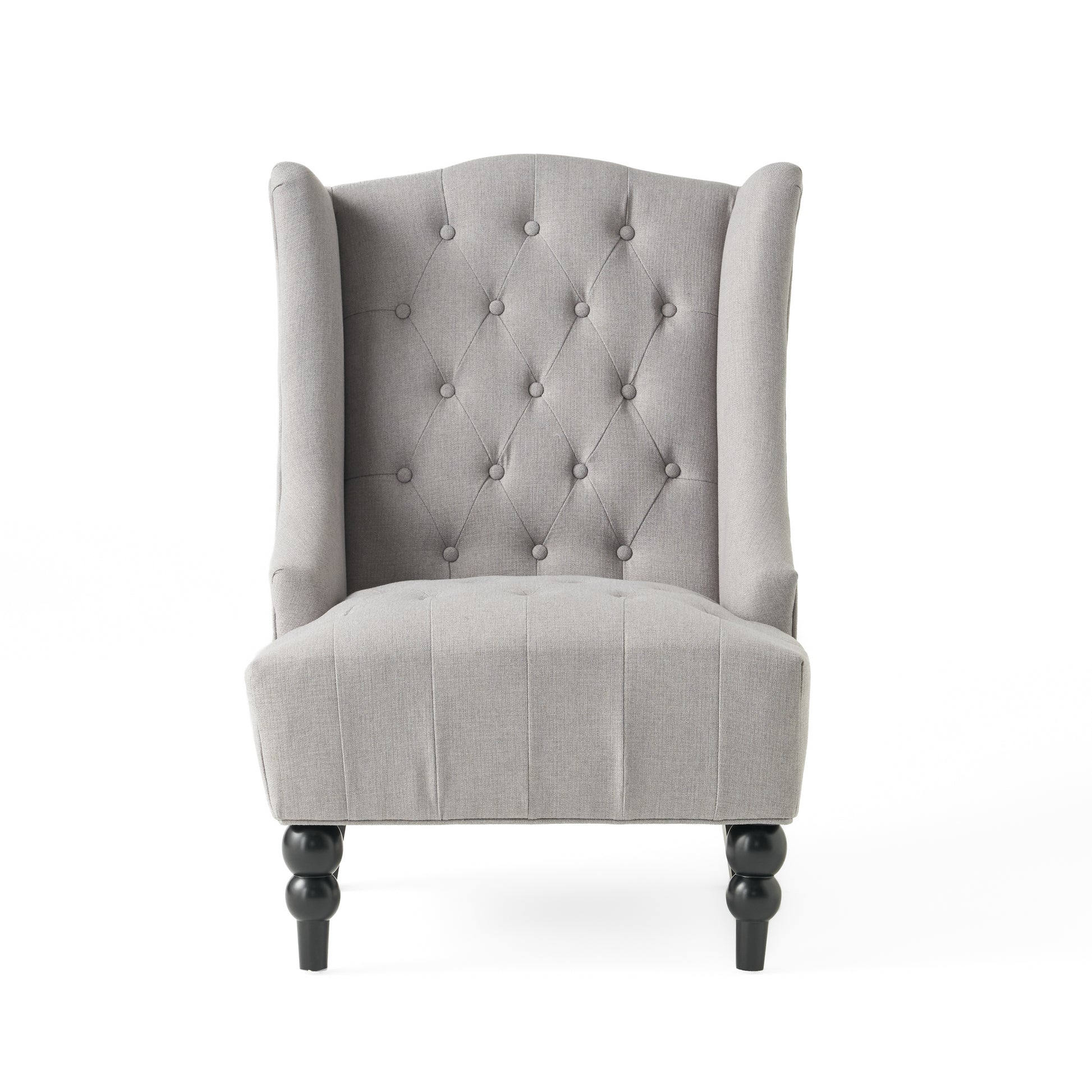 Toddman Hi Back Club Chair Silver Fabric