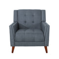 Greenmont Upholstered Armchair Dark Grey Fabric