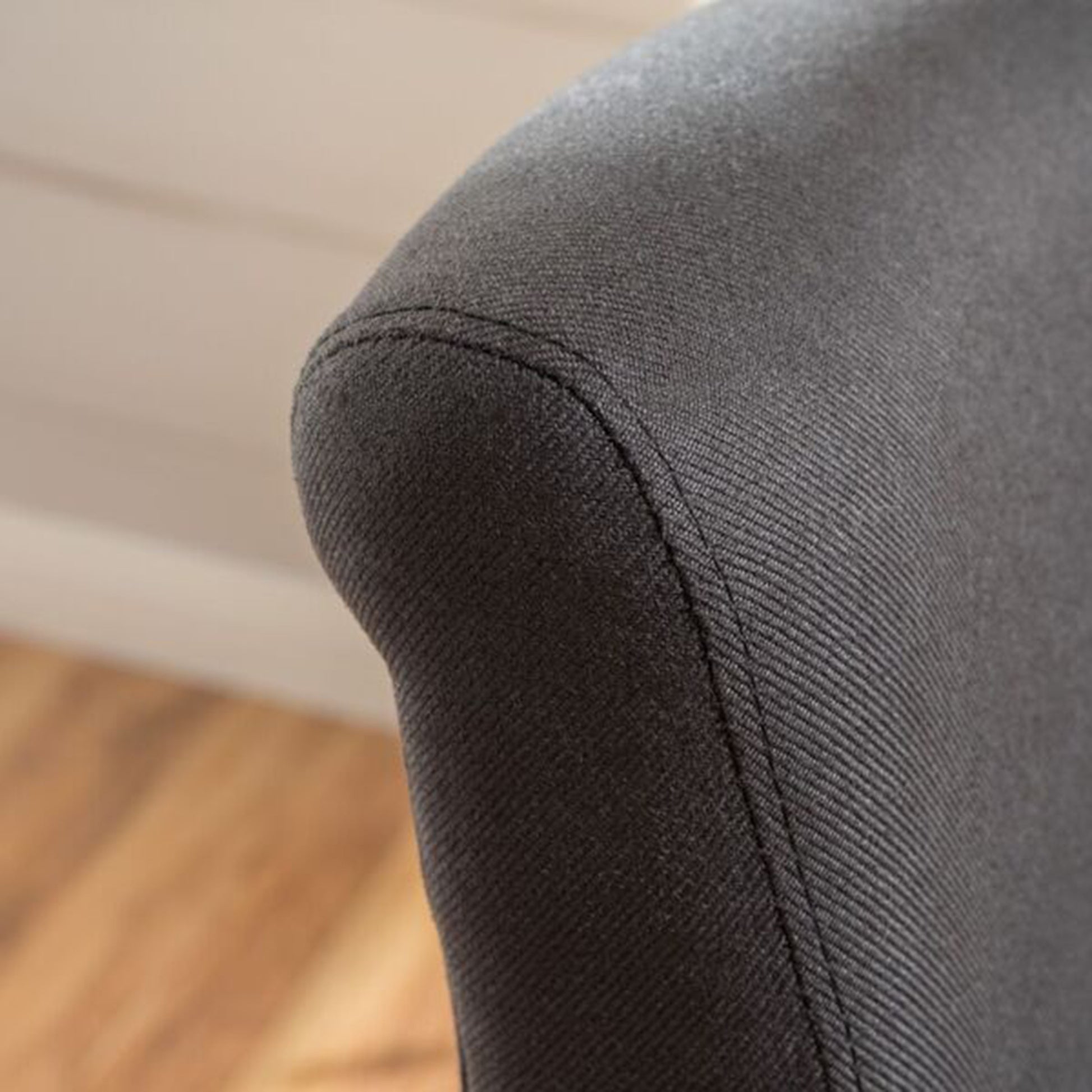 Swivel Counter Stool Charcoal Grey Fabric