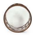 Pino Side Table Brown Glass Metal