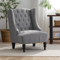 Toddman Hi Back Club Chair Silver Fabric