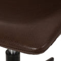 Lift And Swivel Office Chair Dark Brown Pu