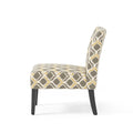 Accent Chair Grey Multi Fabric