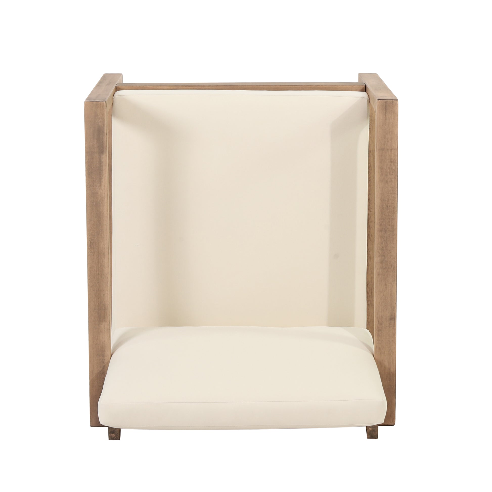 Outdoor Acacia Wood Club Chair With Cushions, Brown And Beige, 29.5'' D X 27.5'' W X 31.5'' H Brown Beige Acacia Wood