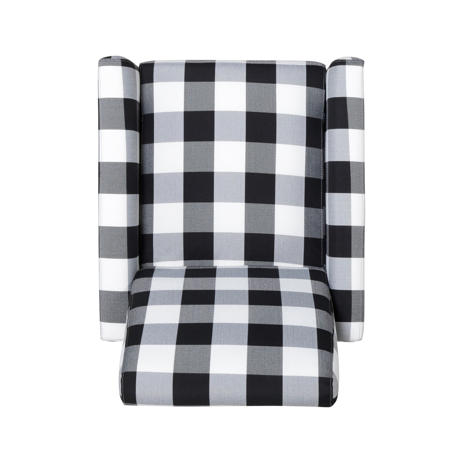 27.5" Wide Manual Club Recliner Black White Fabric