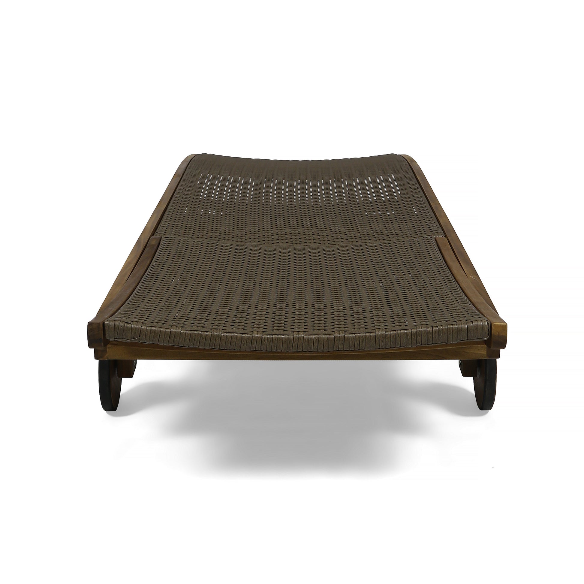 Banzai Chaise Lounge With Pull Out Tray Brown Leather