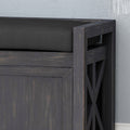 Bench Dark Grey Acacia Wood