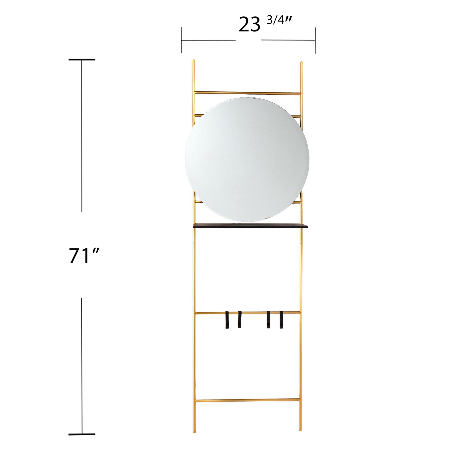 Medhurst Hall And Entry Organizer Gold Iron