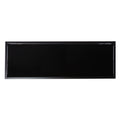 Argall Long Glass Top Console Table Black Iron