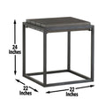 Tekoa End Table Dark Brown Dark Brown Iron