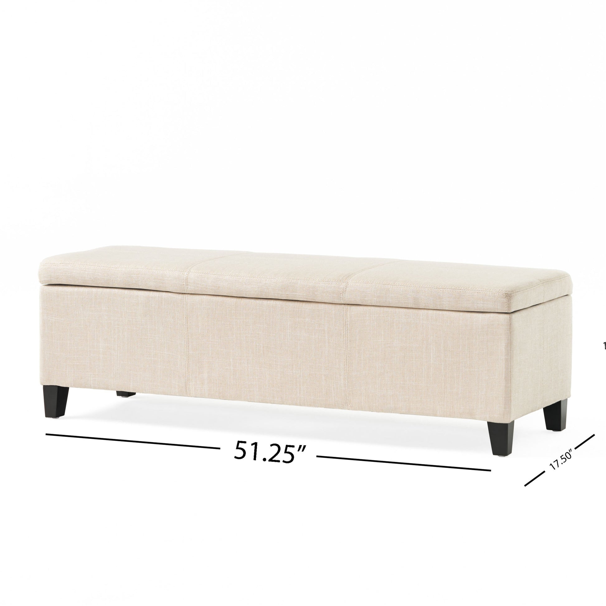 Glouster Storage Ottoman V2 Light Beige Fabric