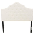 Queen & Full Sized Headboard Ivory Fabric