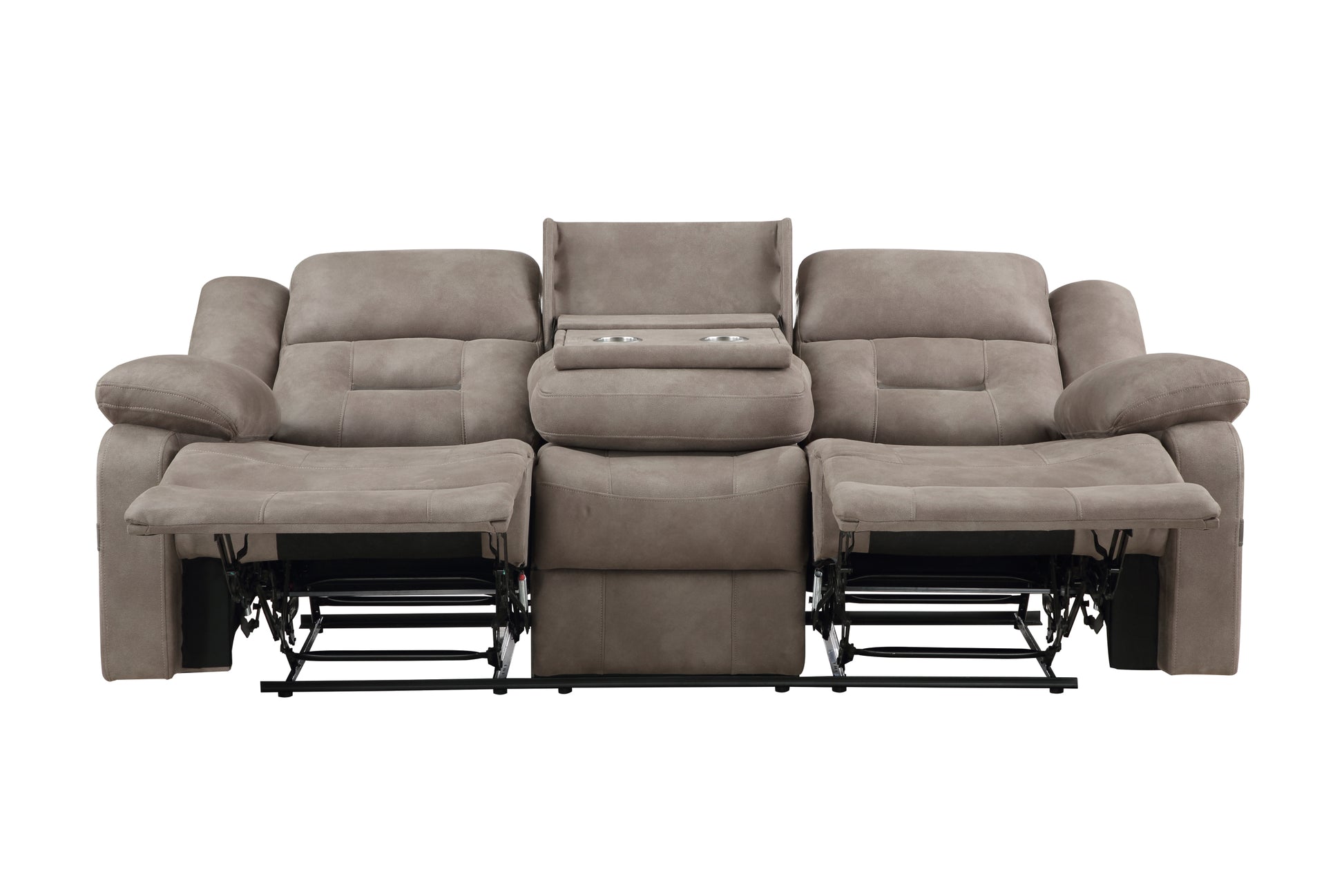 Abilene Manual Sofa Tan Tan Wood 3 Seat