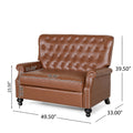 Oversizefaux Leather Recliner Light Brown Light Brown Pu