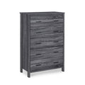 Toolless Assembly 5 Drawes Chest Dark Grey Mdf