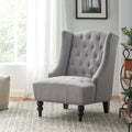 Toddman Hi Back Club Chair Silver Fabric