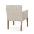 Arm Chair Beige Brown Fabric