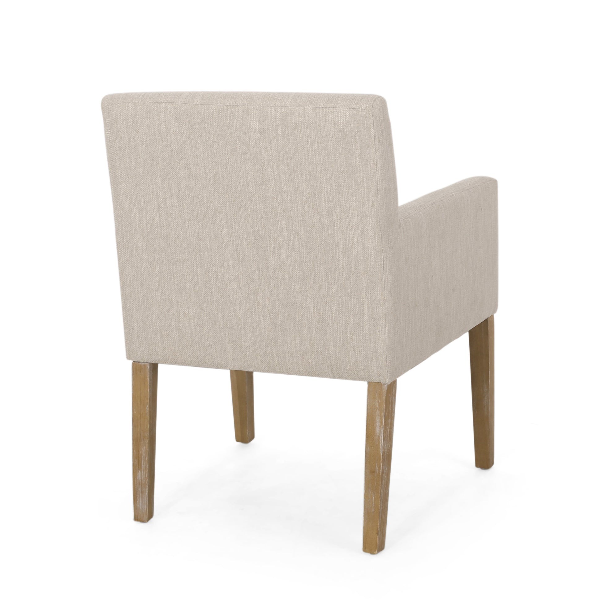 Arm Chair Beige Brown Fabric
