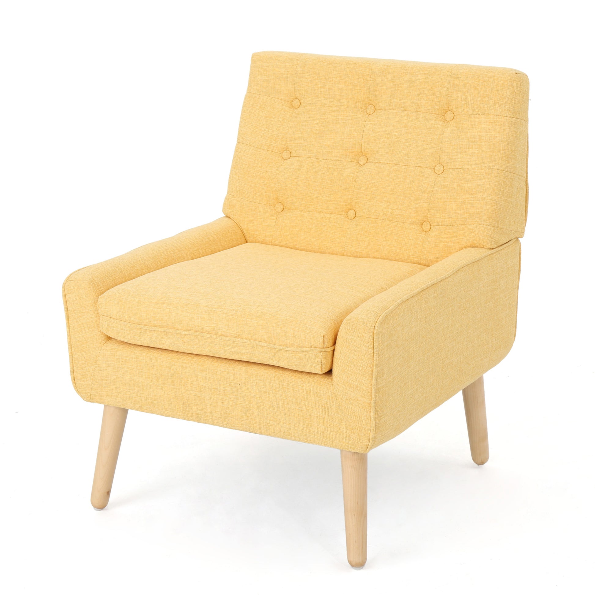 Brooke Retro Chair Kd Yellow Fabric