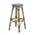 Barstool Navy Blue Wicker