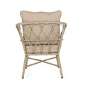 Bruce Club Chair Brown Pe Rattan Iron Waterproof Fabric