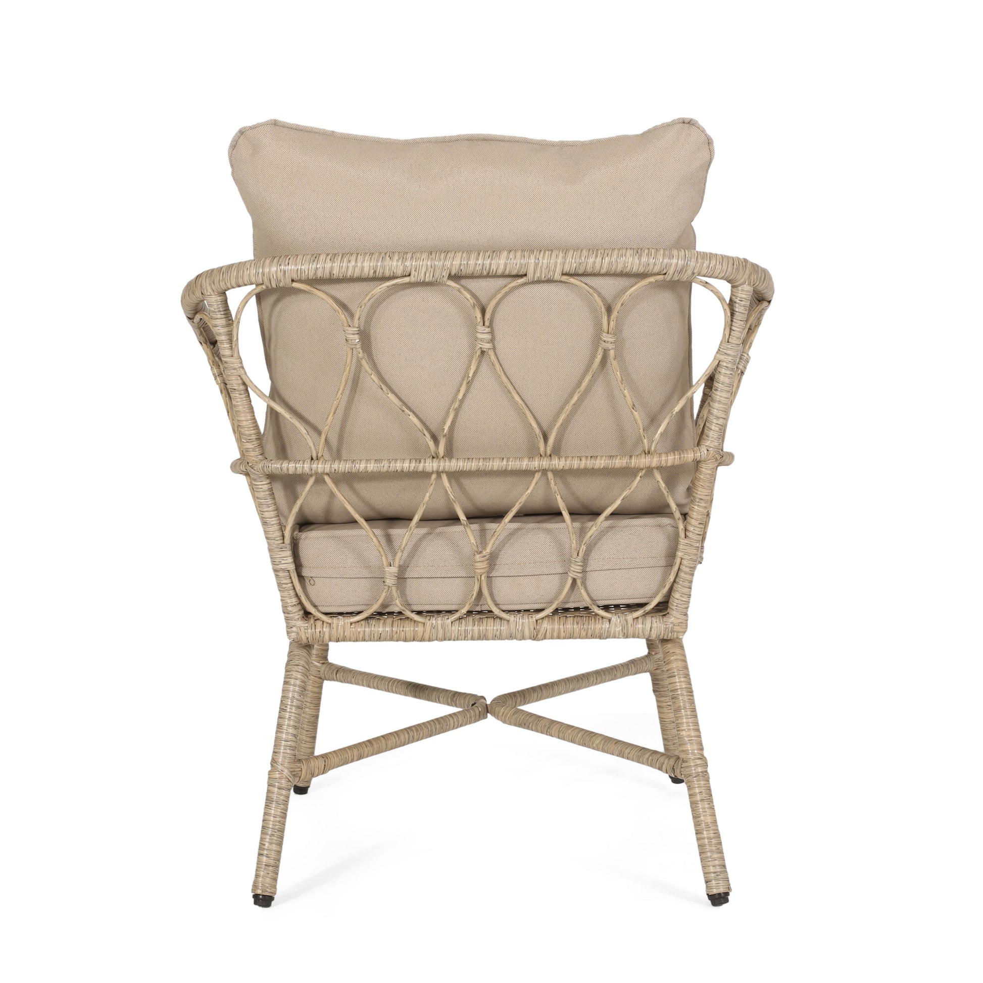 Bruce Club Chair Brown Pe Rattan Iron Waterproof Fabric