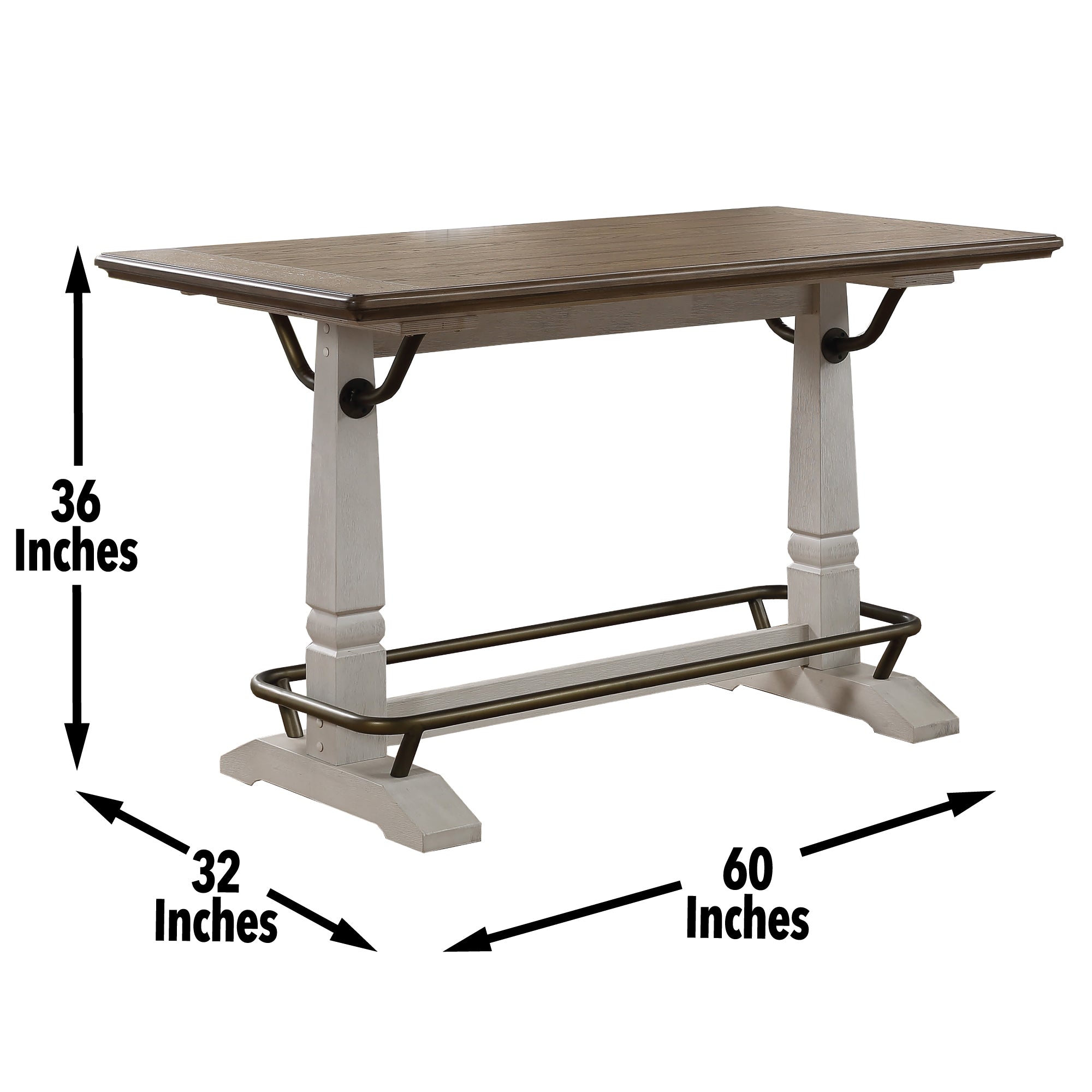 Pendleton Gathering Table White White Wood