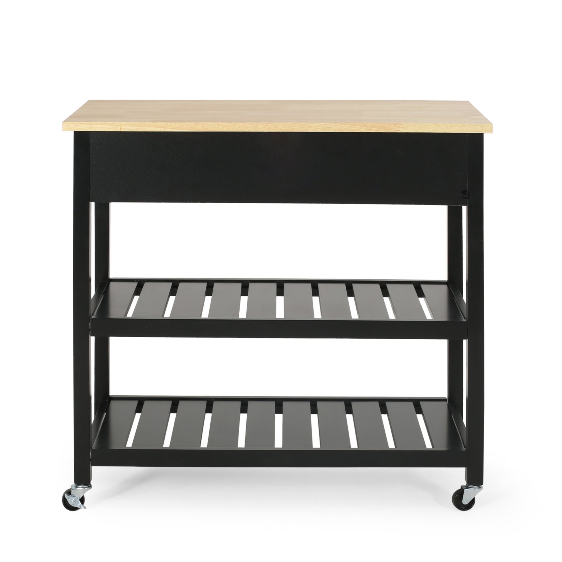 Kitchen Cart Black Wood