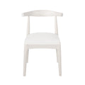 Dining Chair Set Of 2 White Fabric