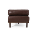 Chaise Lounge Dark Brown Pu