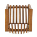 Outdoor Acacia Wood Slatted Club Chairs, Set Of 2, Teak Finish, Acacia Wood, 30