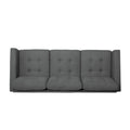 3 Seater Sofa Dark Grey Fabric