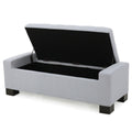 Guernsey Ottoman Light Grey Fabric