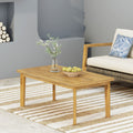 Outdoor Acacia Wood Rectangular Coffee Table, Teak, 43.25