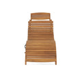 Lahaina Wood Foldable Chaise Lounge Brown Wood