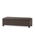 Santiago Pe Wicker Storage Bench Brown Multi Rattan