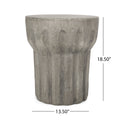 Delphinus Side Table Grey Concrete