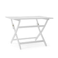 Positano 43.5'' Foldable Table White Acacia Wood