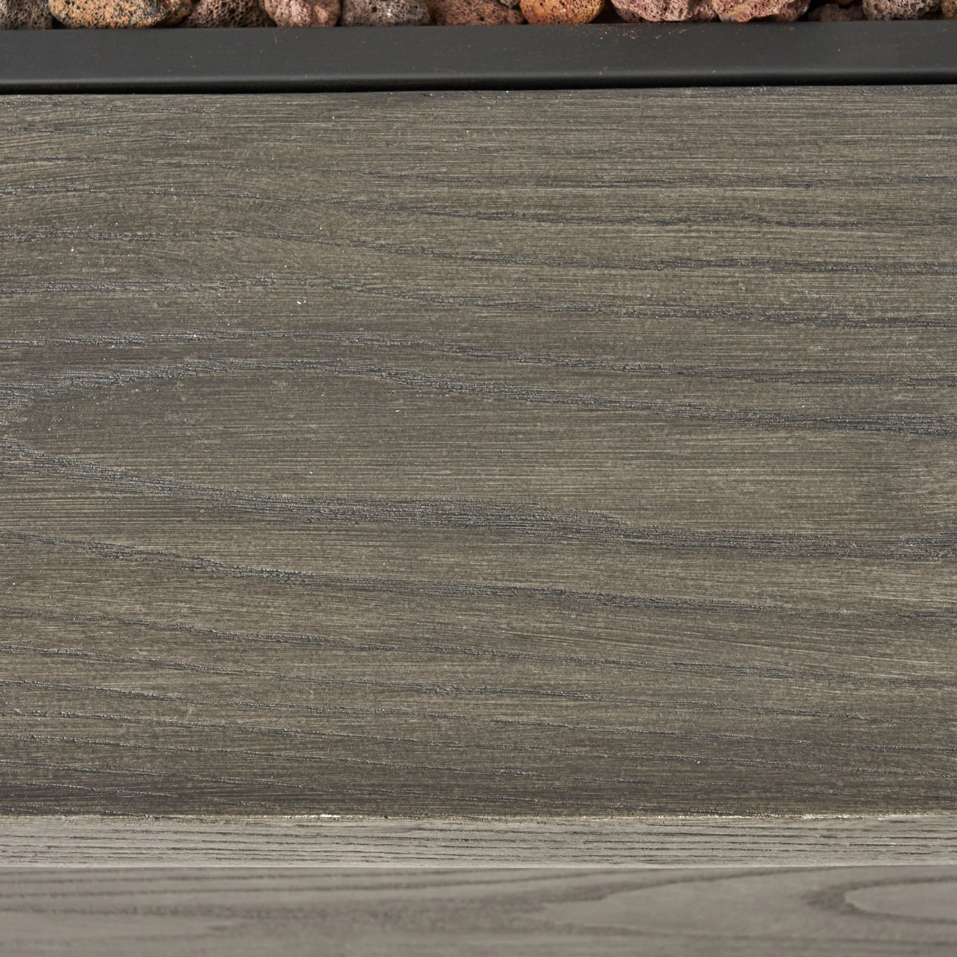 56" Outdoor 50,000 Btu Rectangular Mgo Concrete Propane Fire Pit, Grey Wood Pattern Tank Cover Not Included Gray Magnesium Oxide