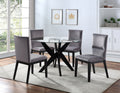 Amalie Round Dining Table Black Black Wood