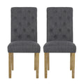 Dining Chair Mp2 Set Of 2 Charcoal Fabric