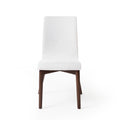 Dining Chair Set Of 2 Light Beige Fabric