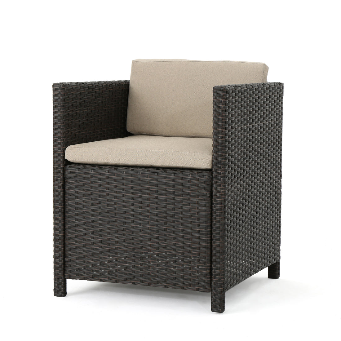 Puerta Dining Chair Set Of 2 Dark Brown Wicker