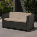 Puerta Seat Brown Pe Rattan Iron