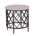 Roland End Table White White Marble